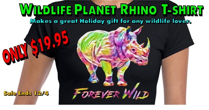 Wildlife Planet Forever Wild Rhino T-Shirt